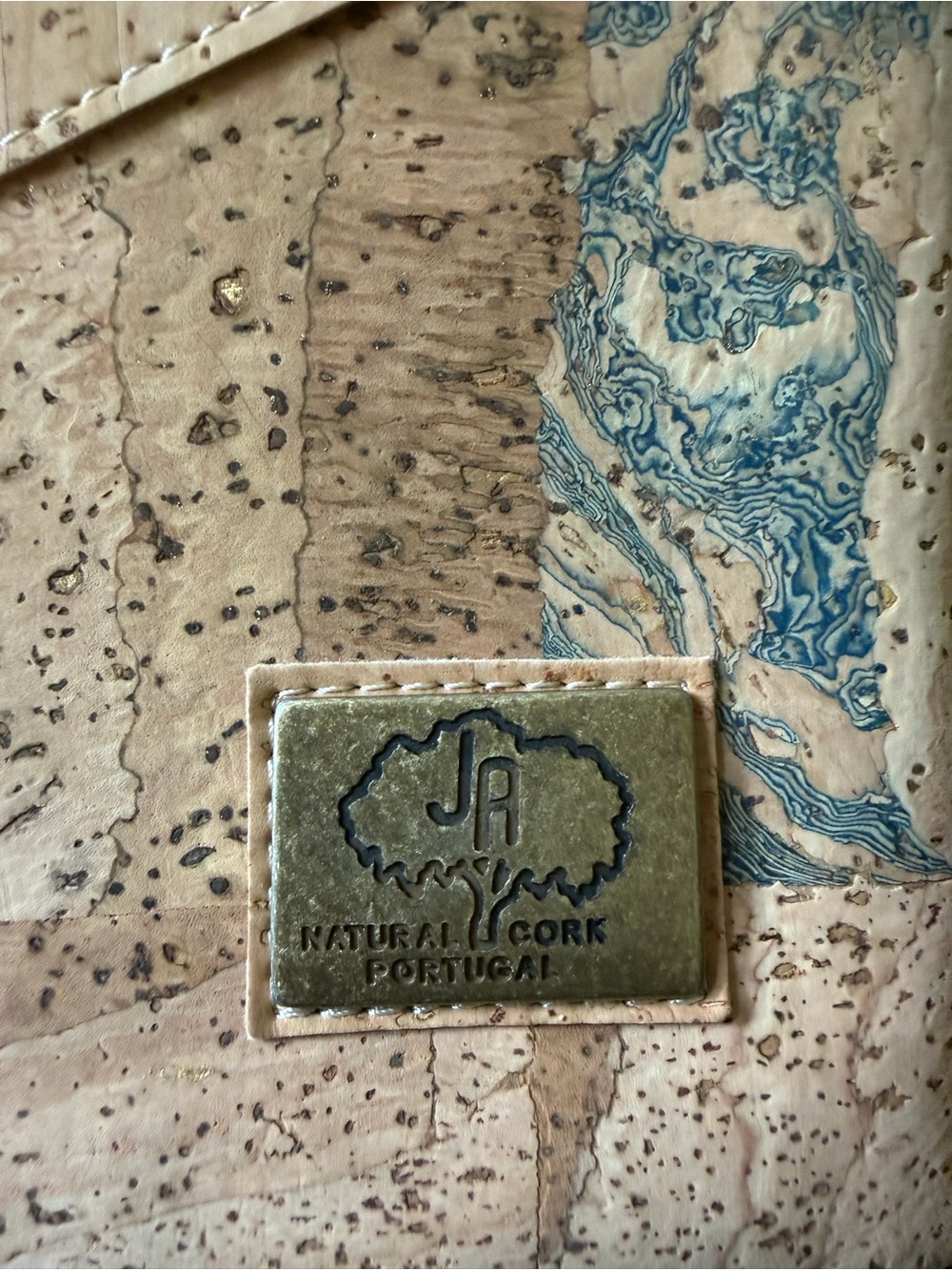 Natural Cork Shoulder Bag in Light Tan - Picture 2 of 6